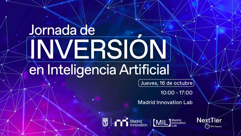 Jornada de inversión en inteligencia artificial. Jueves, 16 de octubre en el Madrid Innovation Lab. Organiza Next Tier GVC Gaesco y Madrid Innovation Lab.